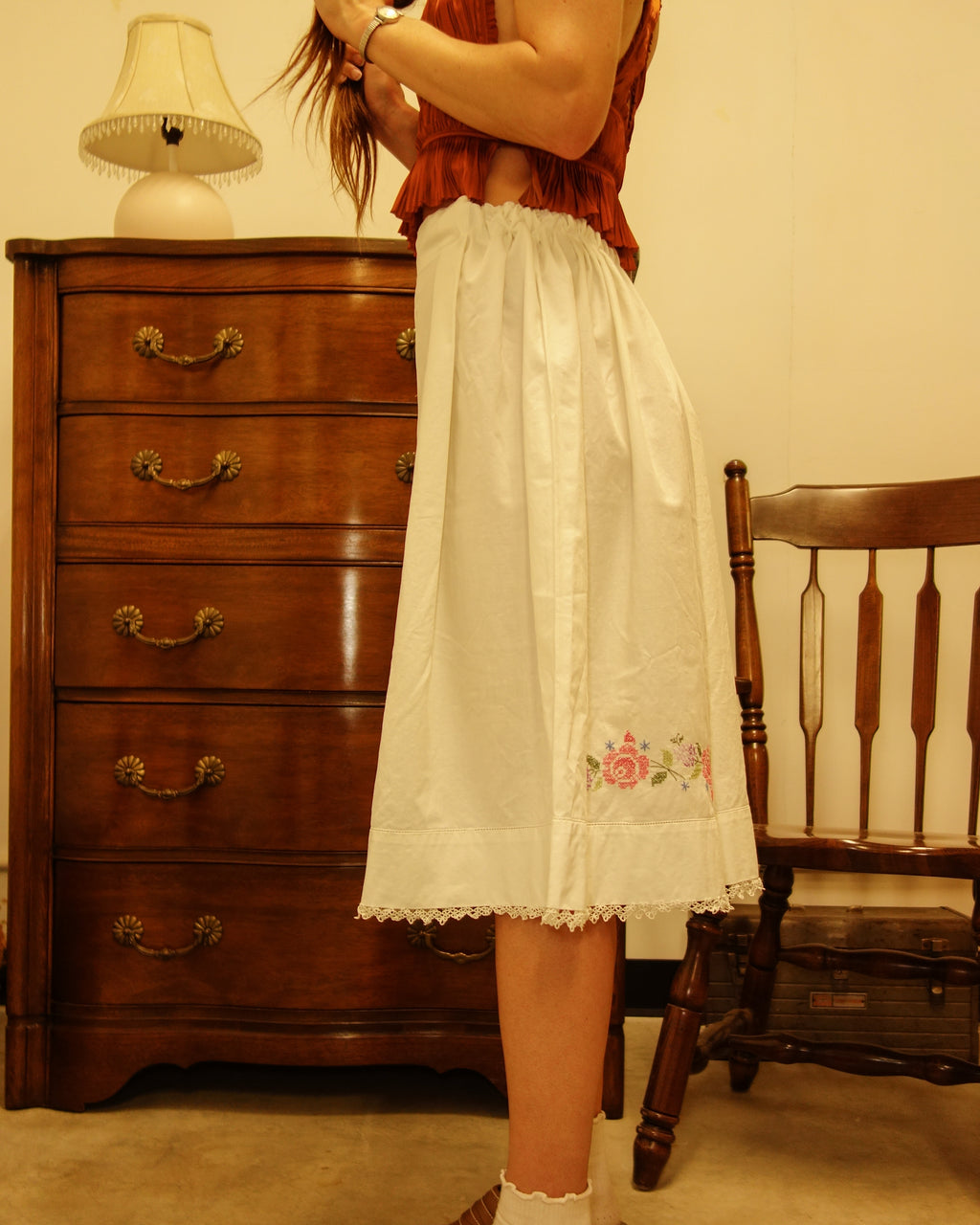 Embroidered Pillow Pants