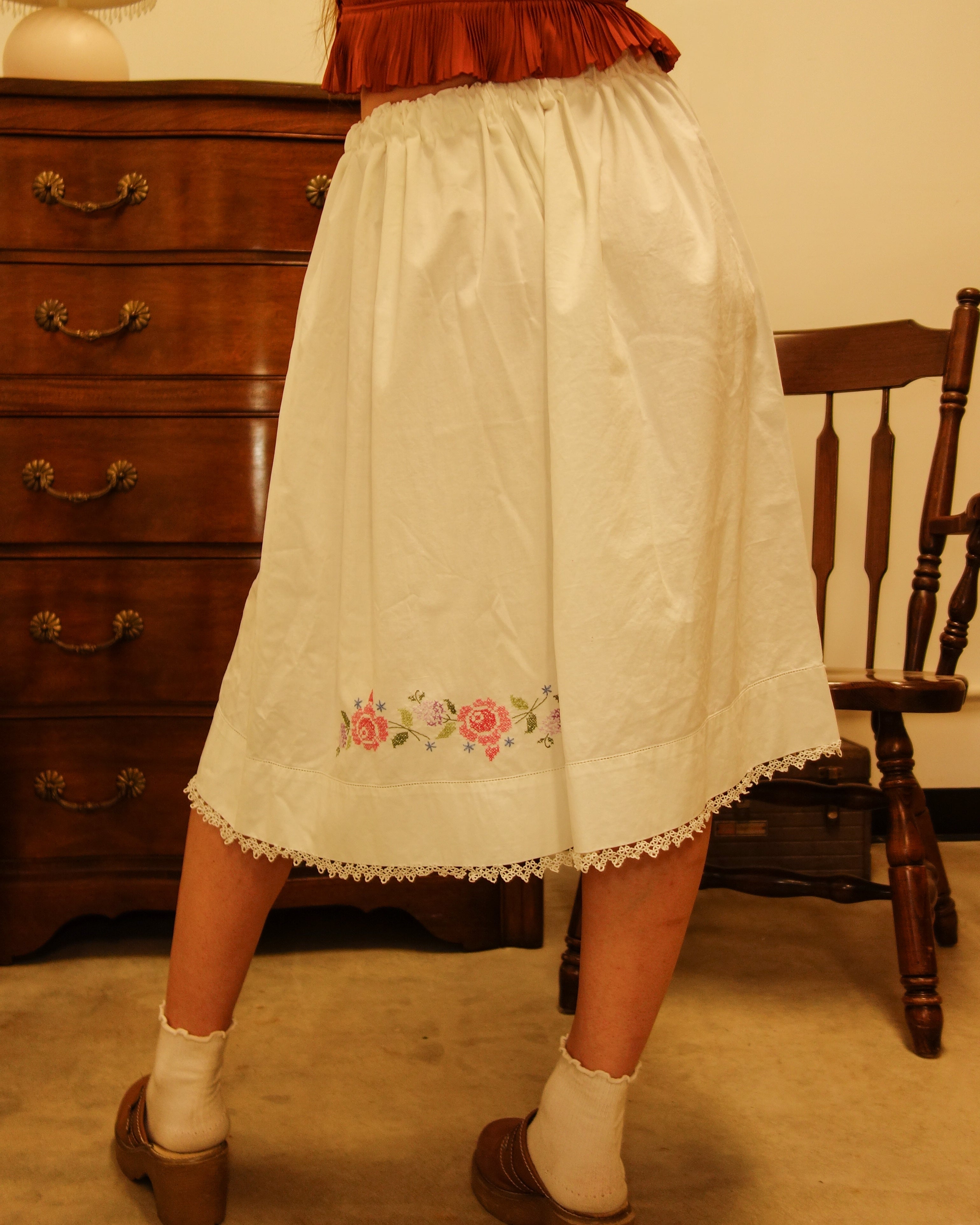 Embroidered Pillow Pants