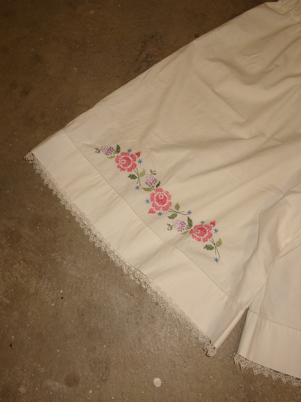 Embroidered Pillow Pants