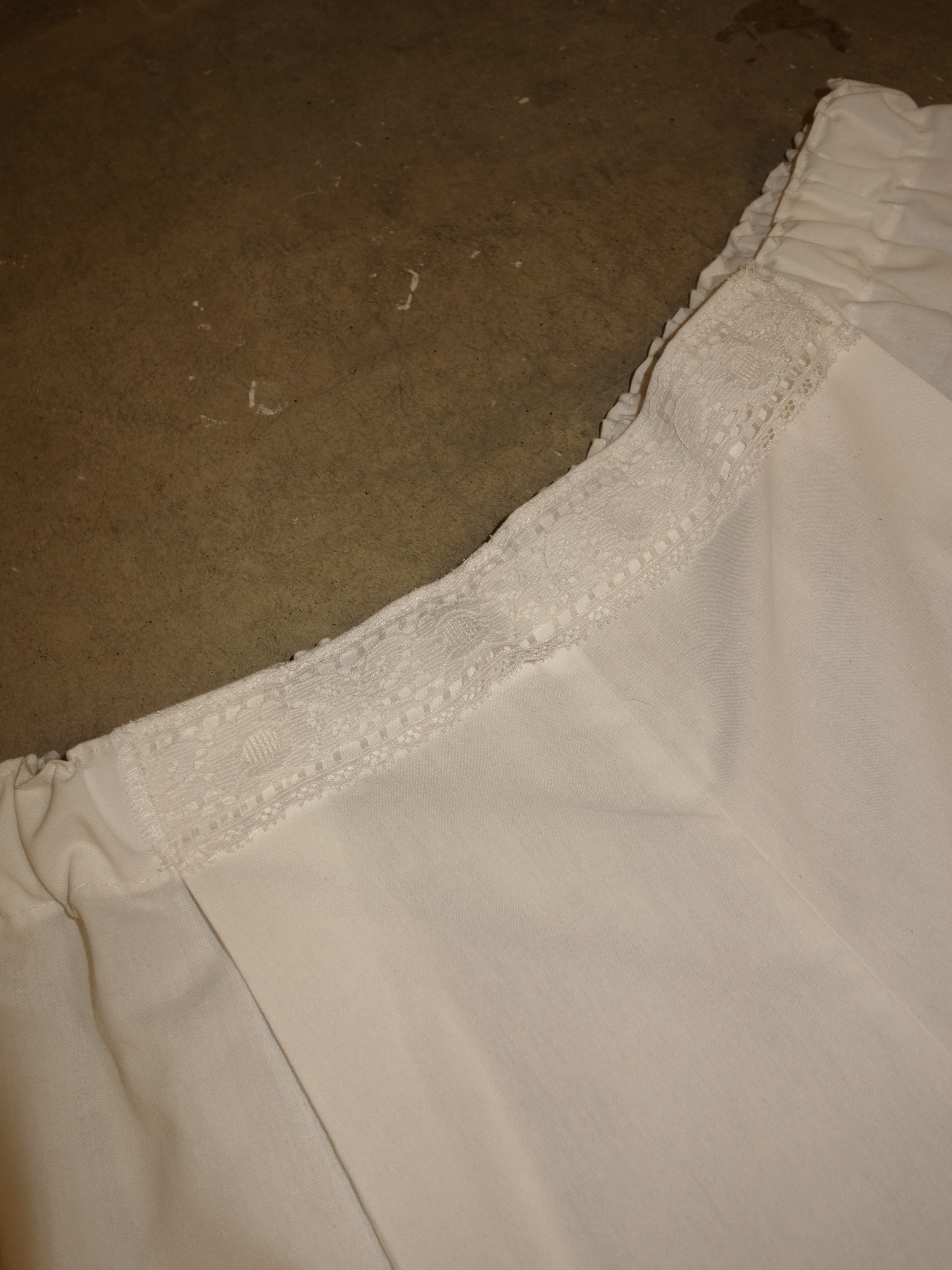 White Cotton Pillow Pants