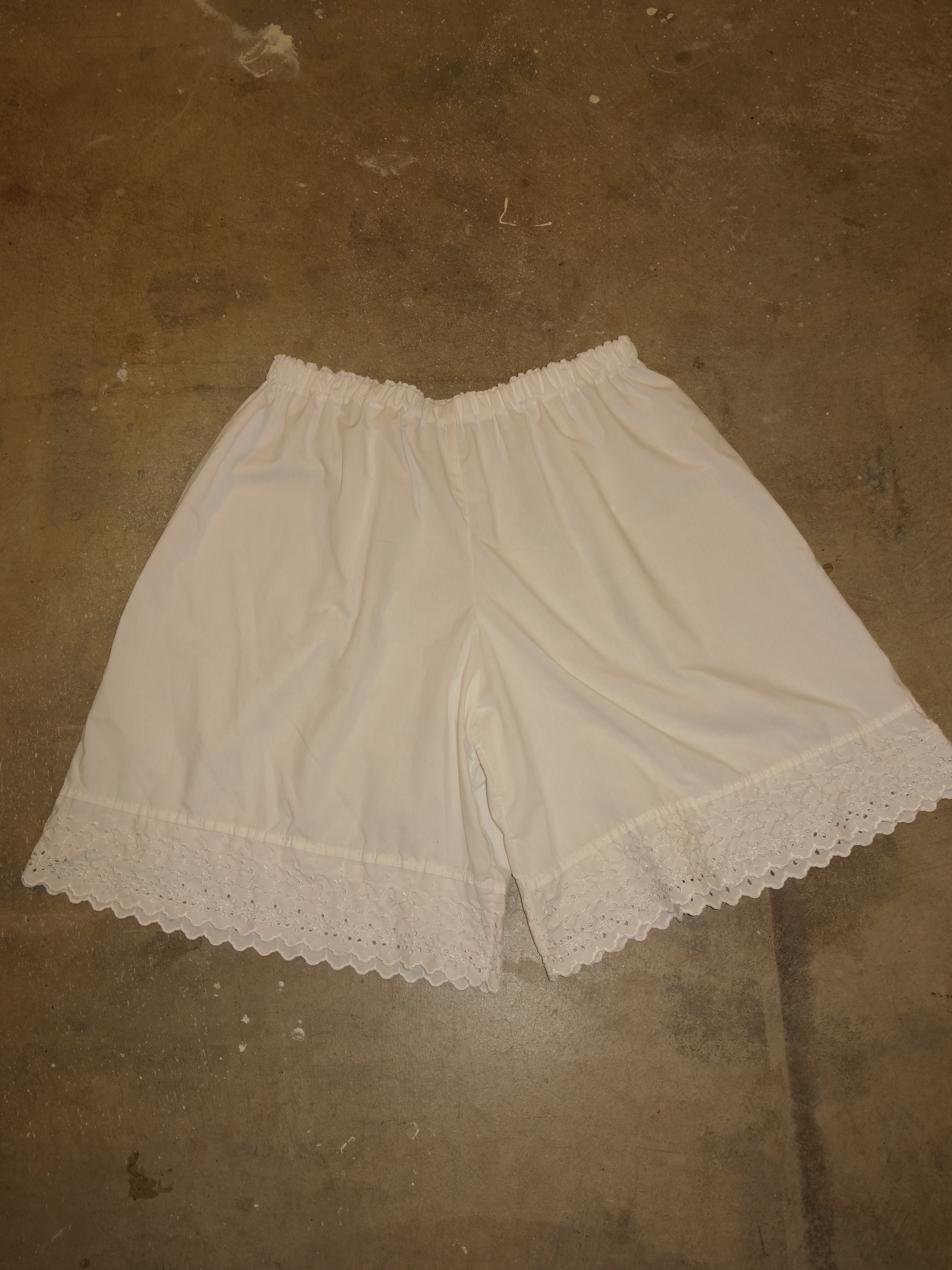White Cotton Pillow Pants