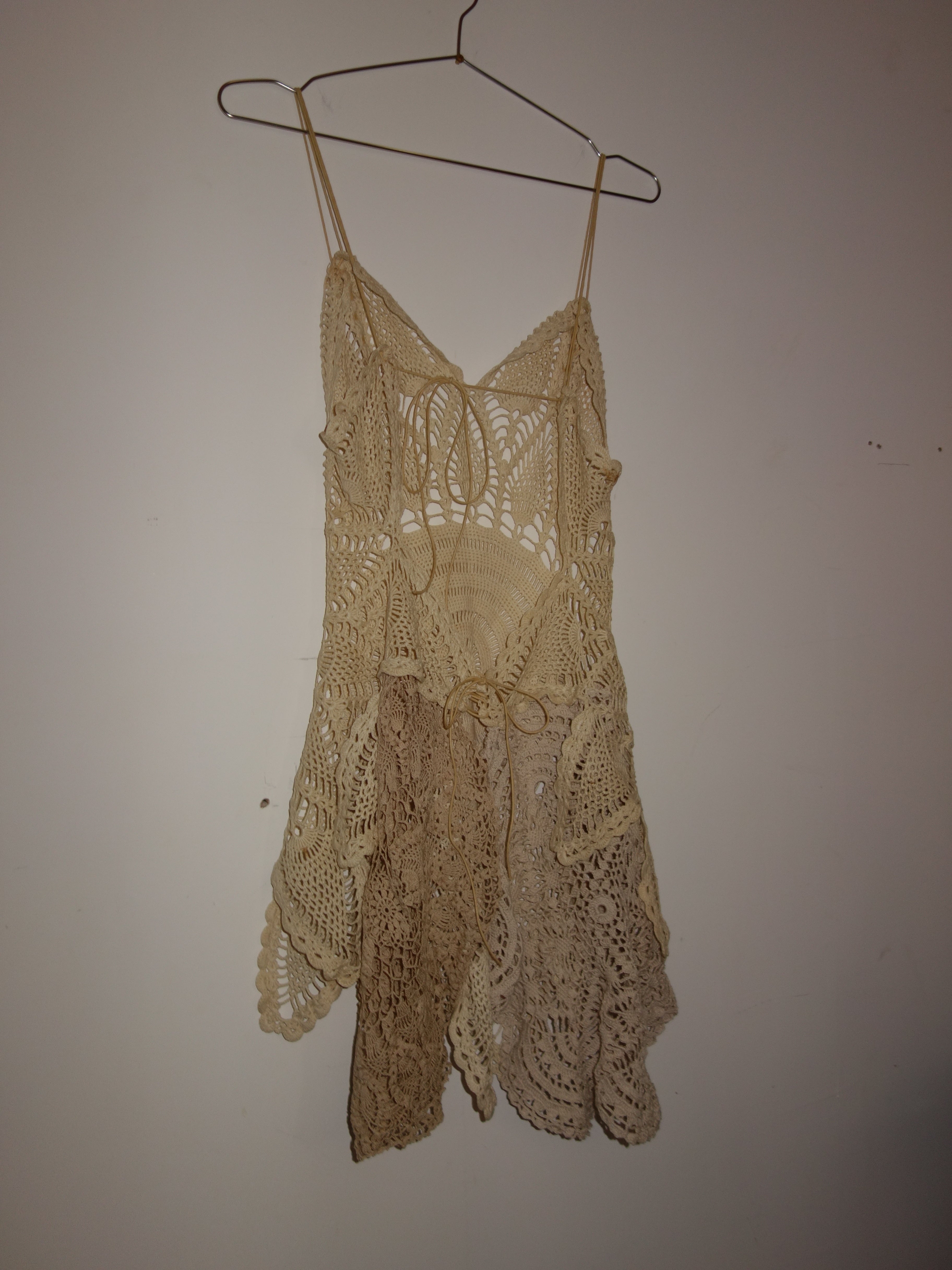 [s/m] doily mini apron dress