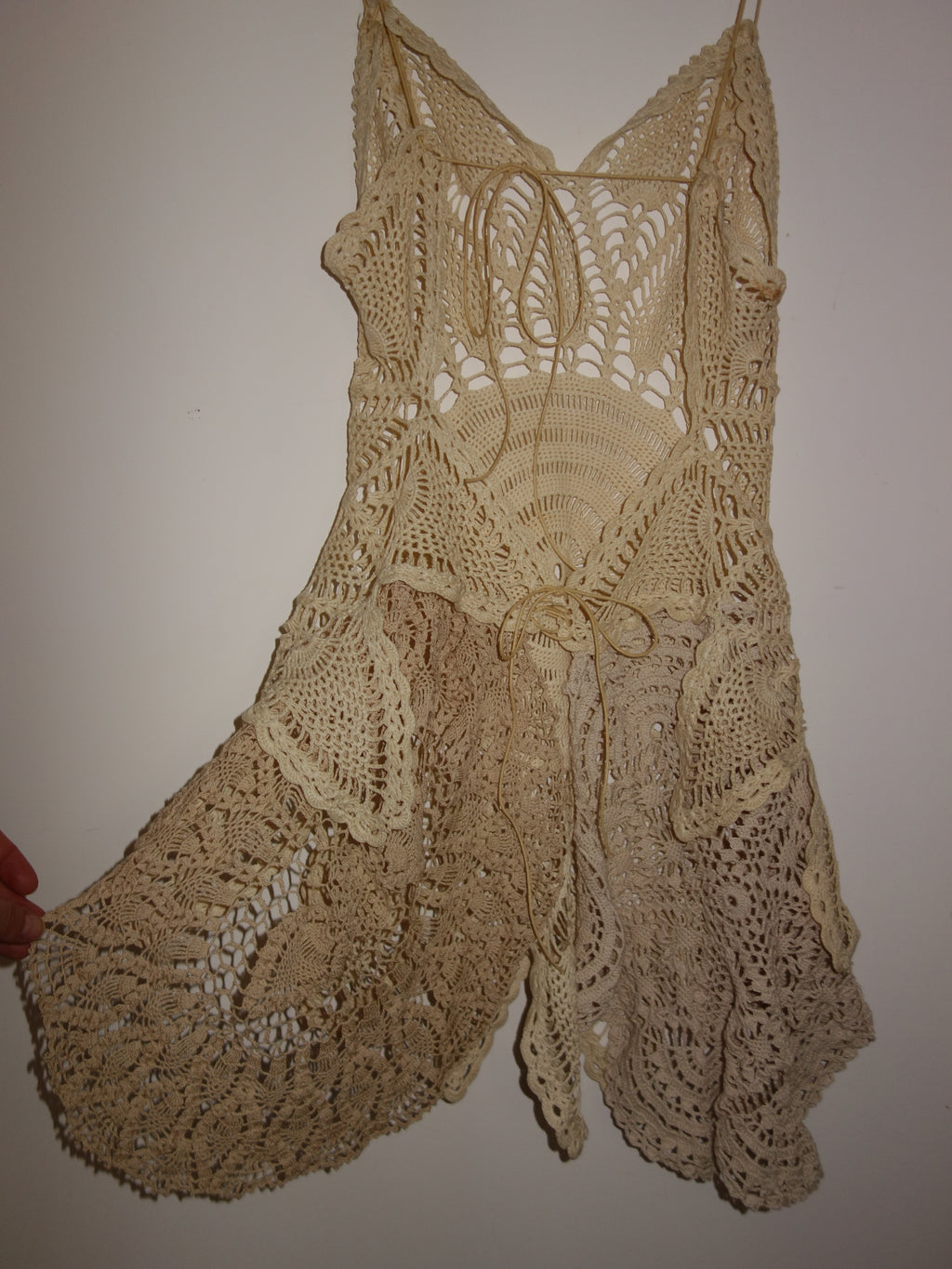 [s/m] doily mini apron dress