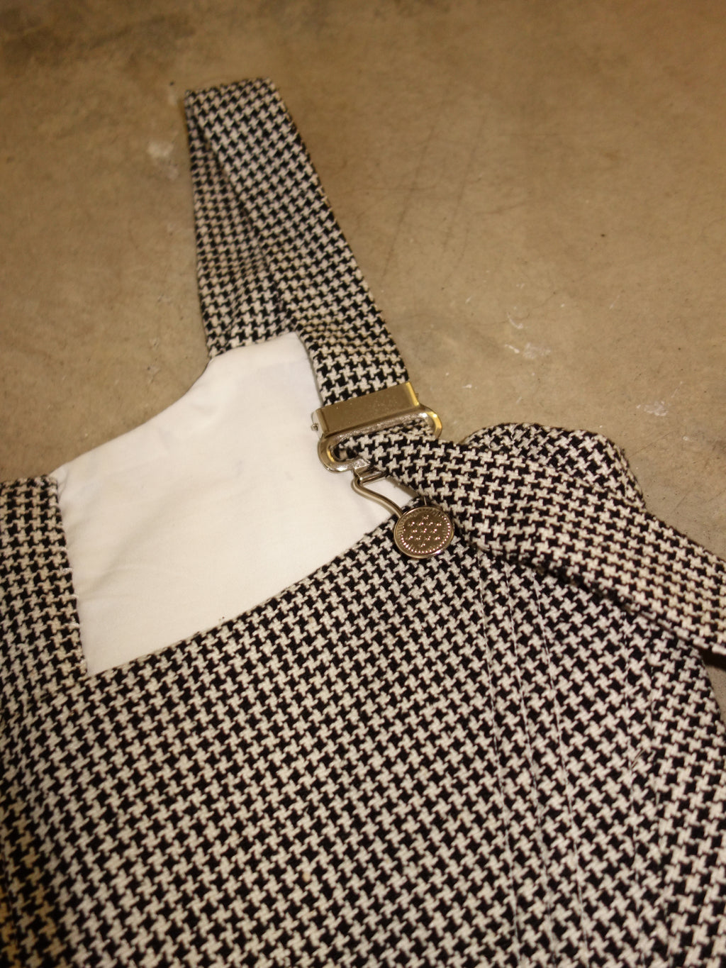 [s] Silk Houndstooth Corset