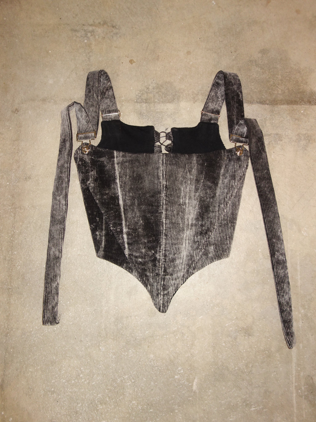 [s] Acid Wash Corduroy Corset