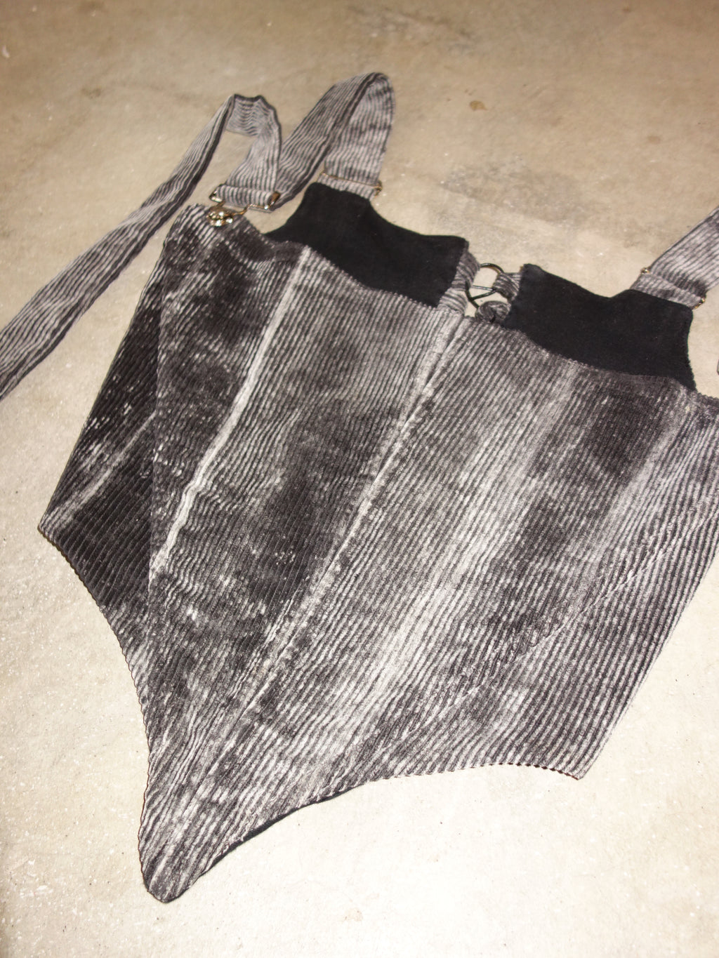 [s] Acid Wash Corduroy Corset