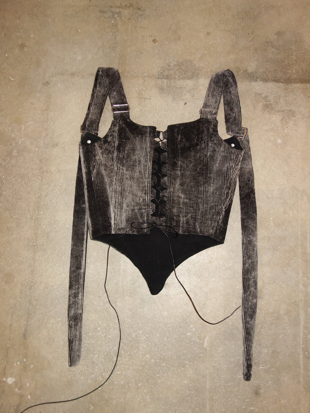 [s] Acid Wash Corduroy Corset