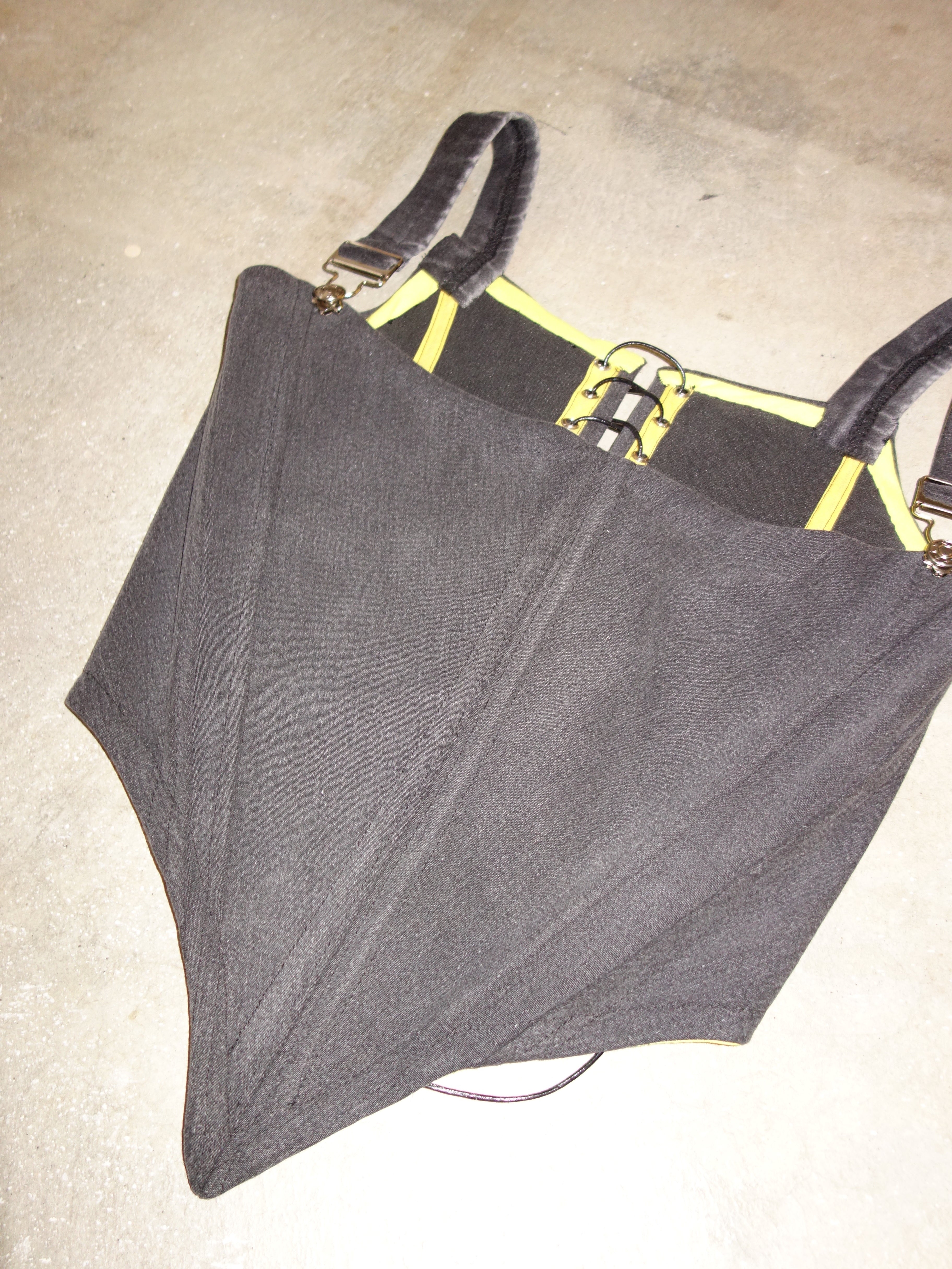 [s] Black Denim Corset