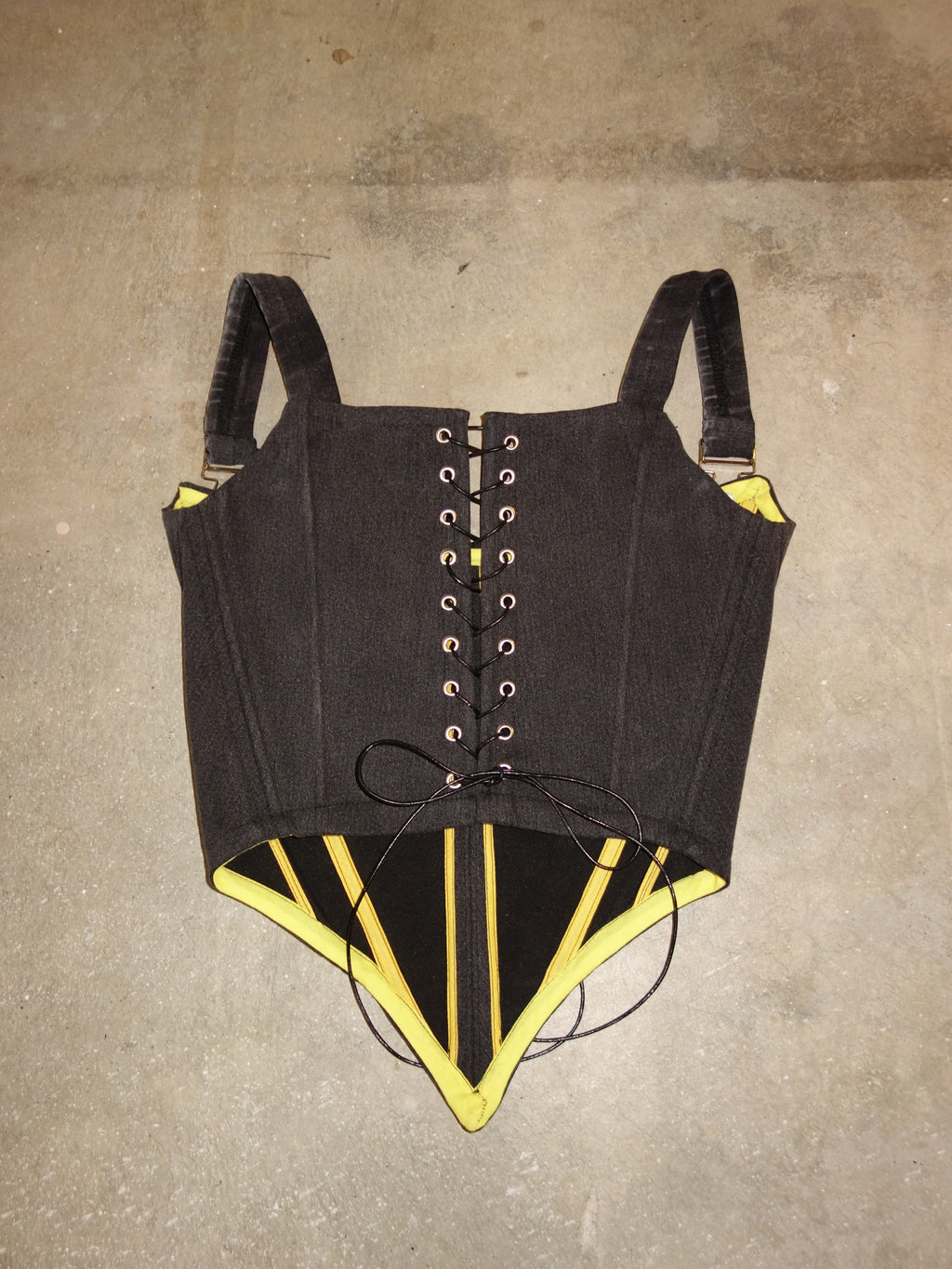 [s] Black Denim Corset