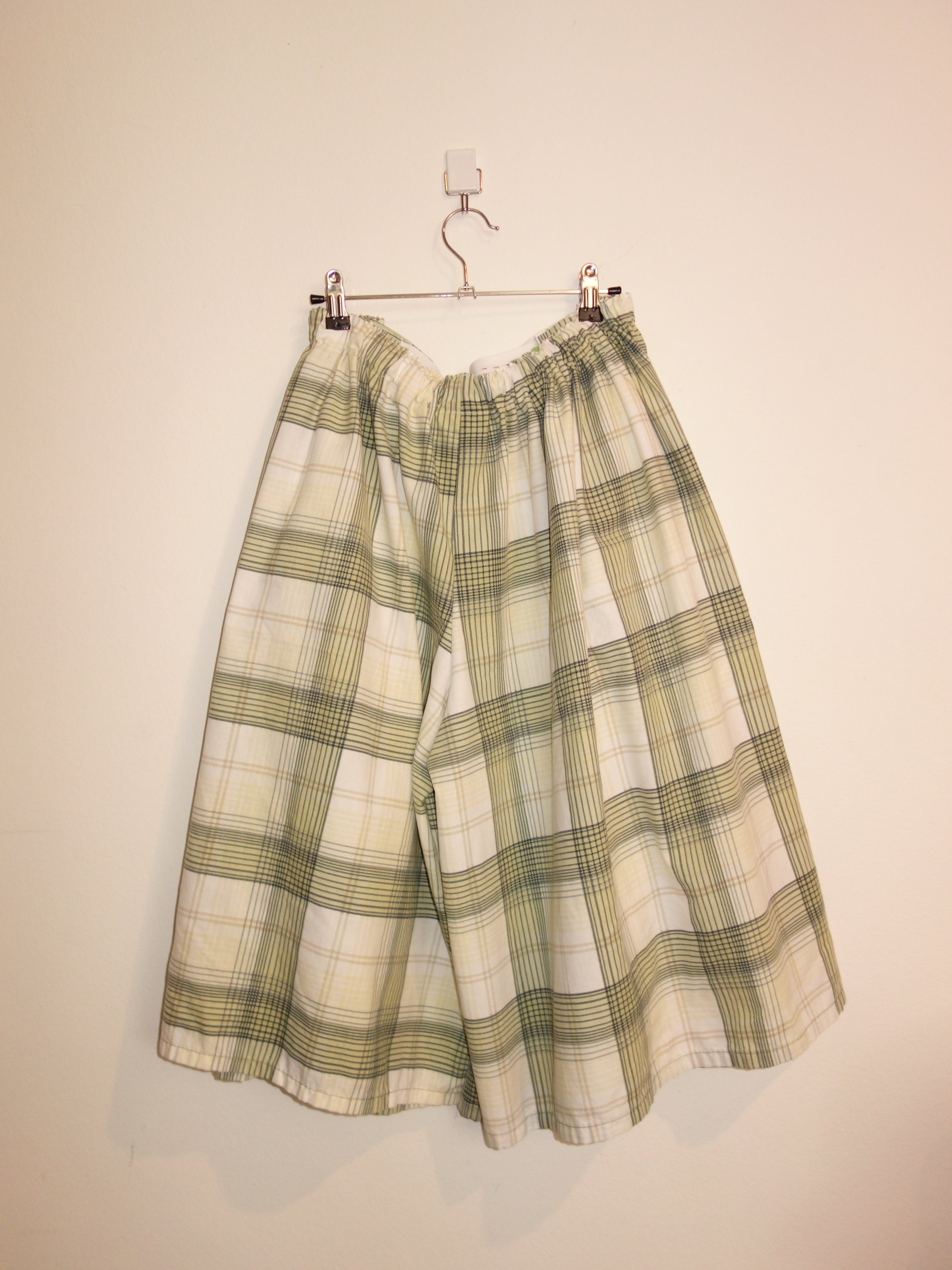 Sage Plaid Pillow Pants