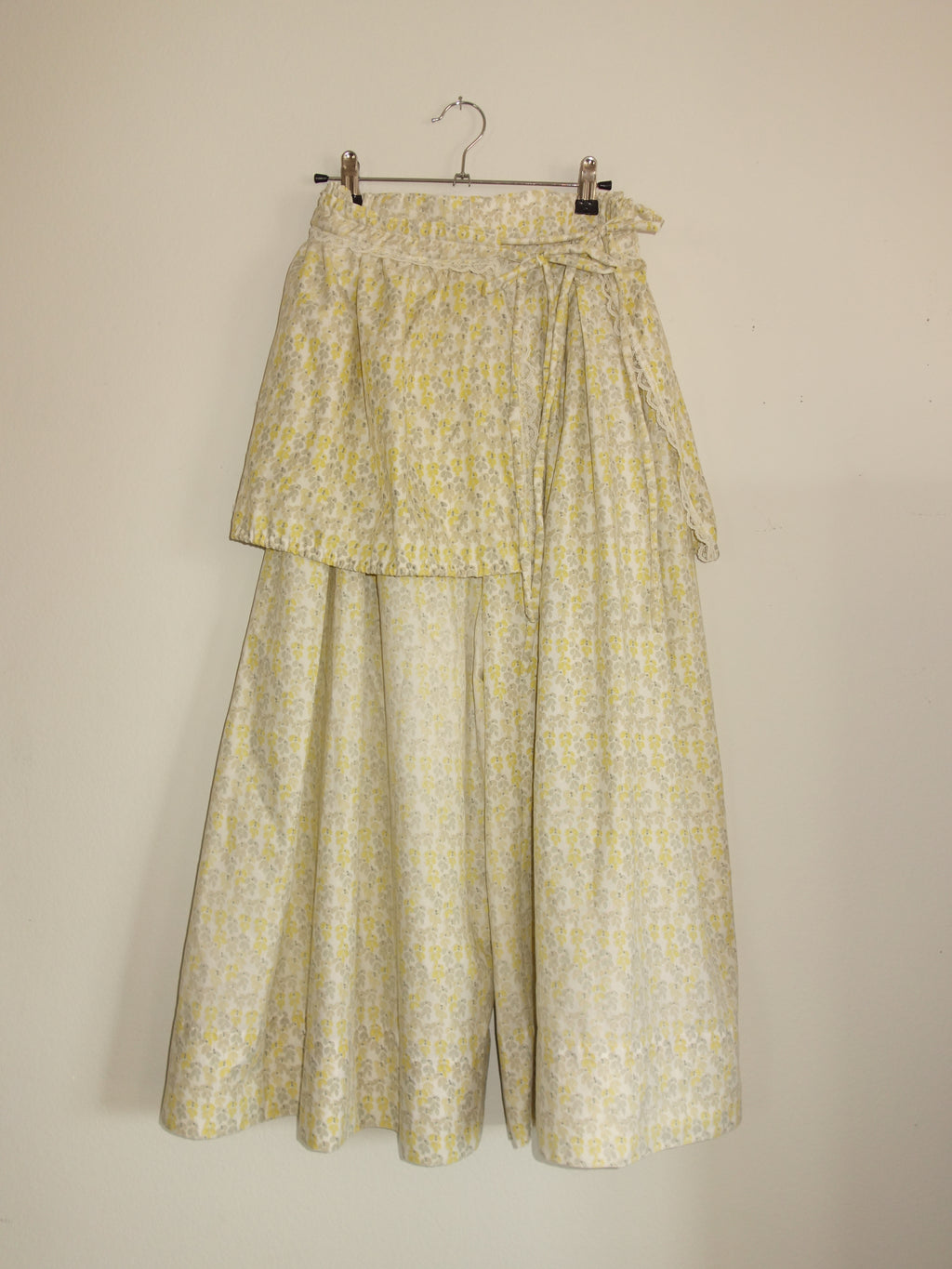 mini layering wrap skirt - yellow flower field