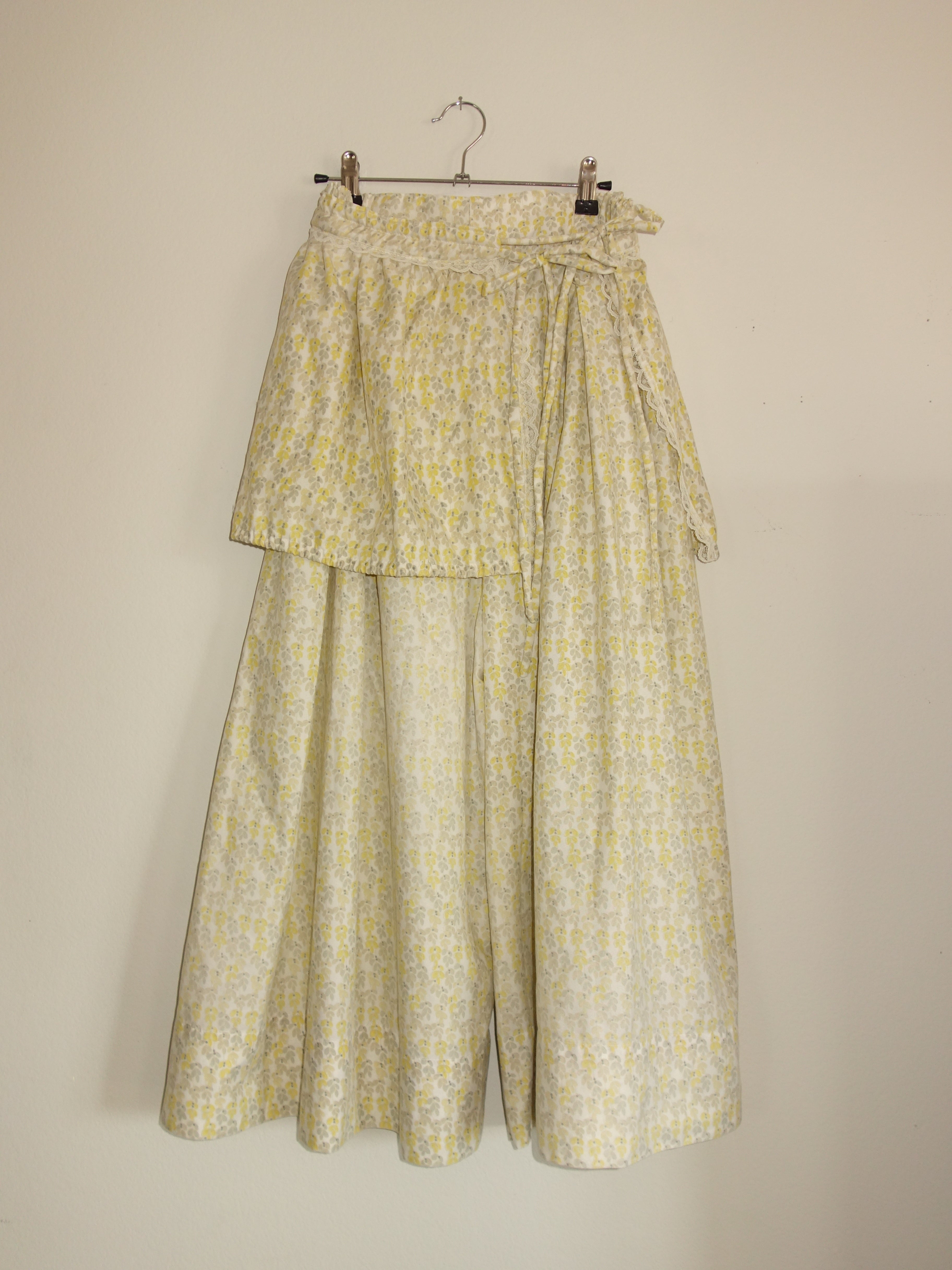 mini layering wrap skirt - yellow flower field