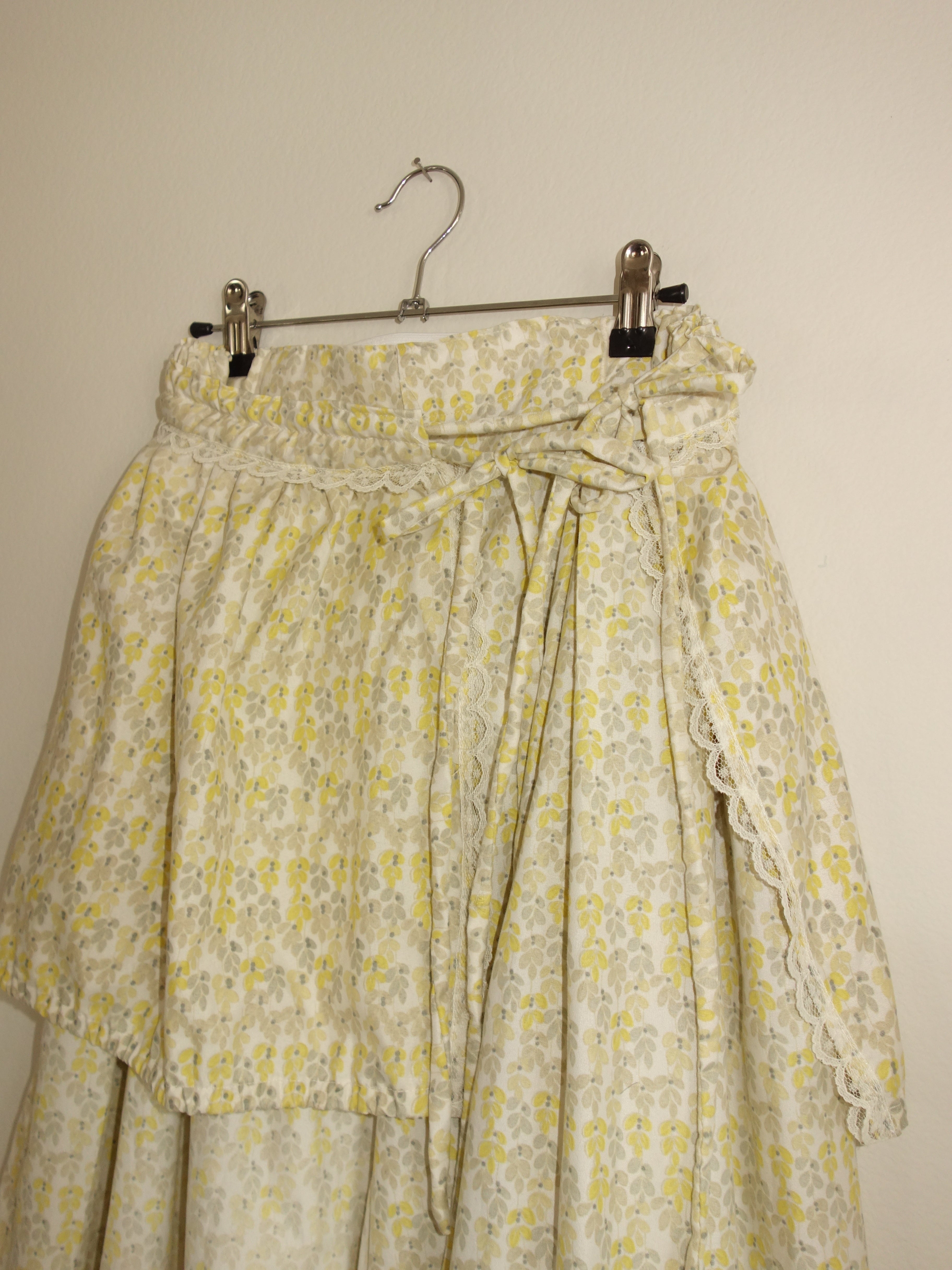 mini layering wrap skirt - yellow flower field