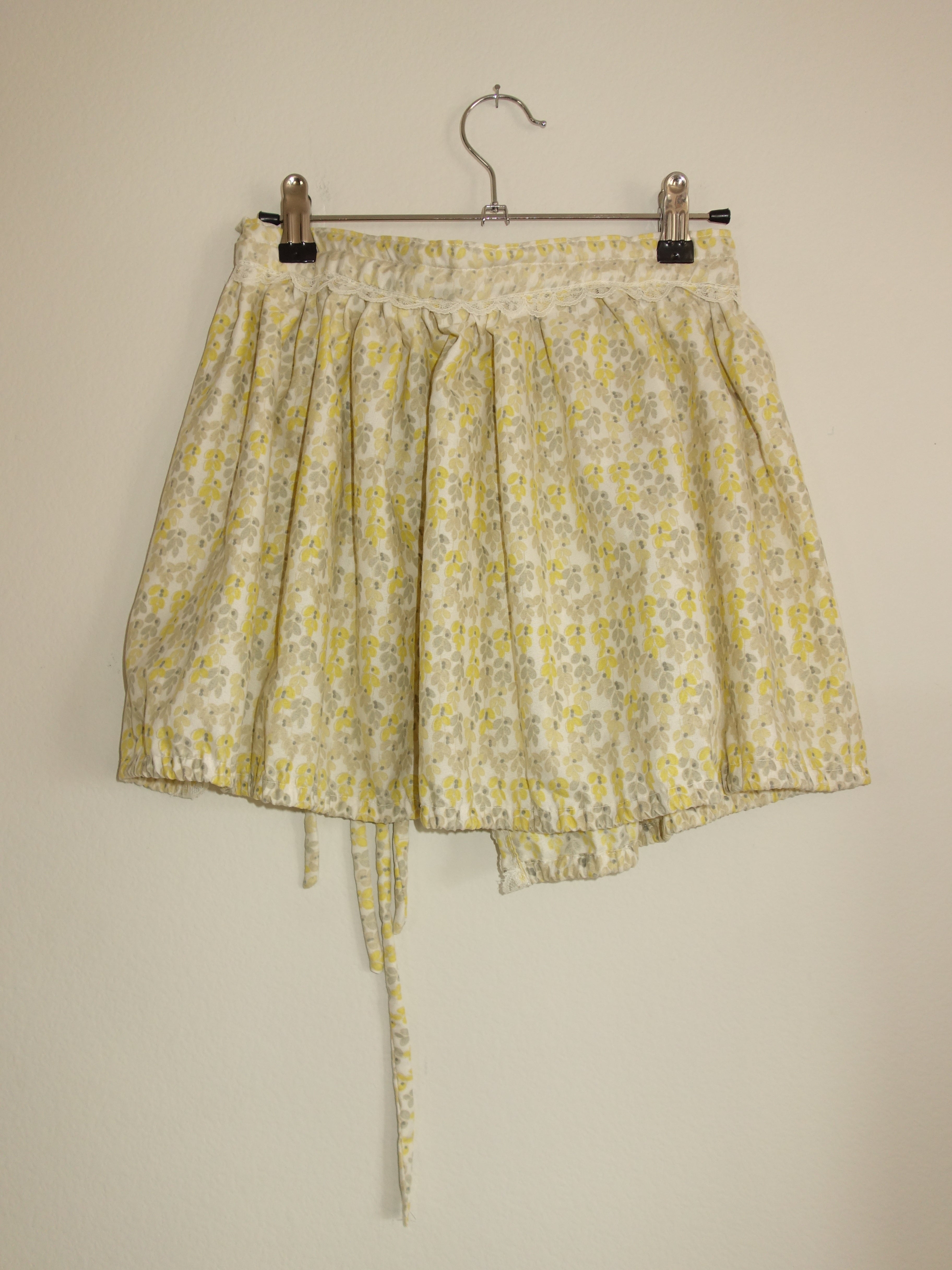 mini layering wrap skirt - yellow flower field