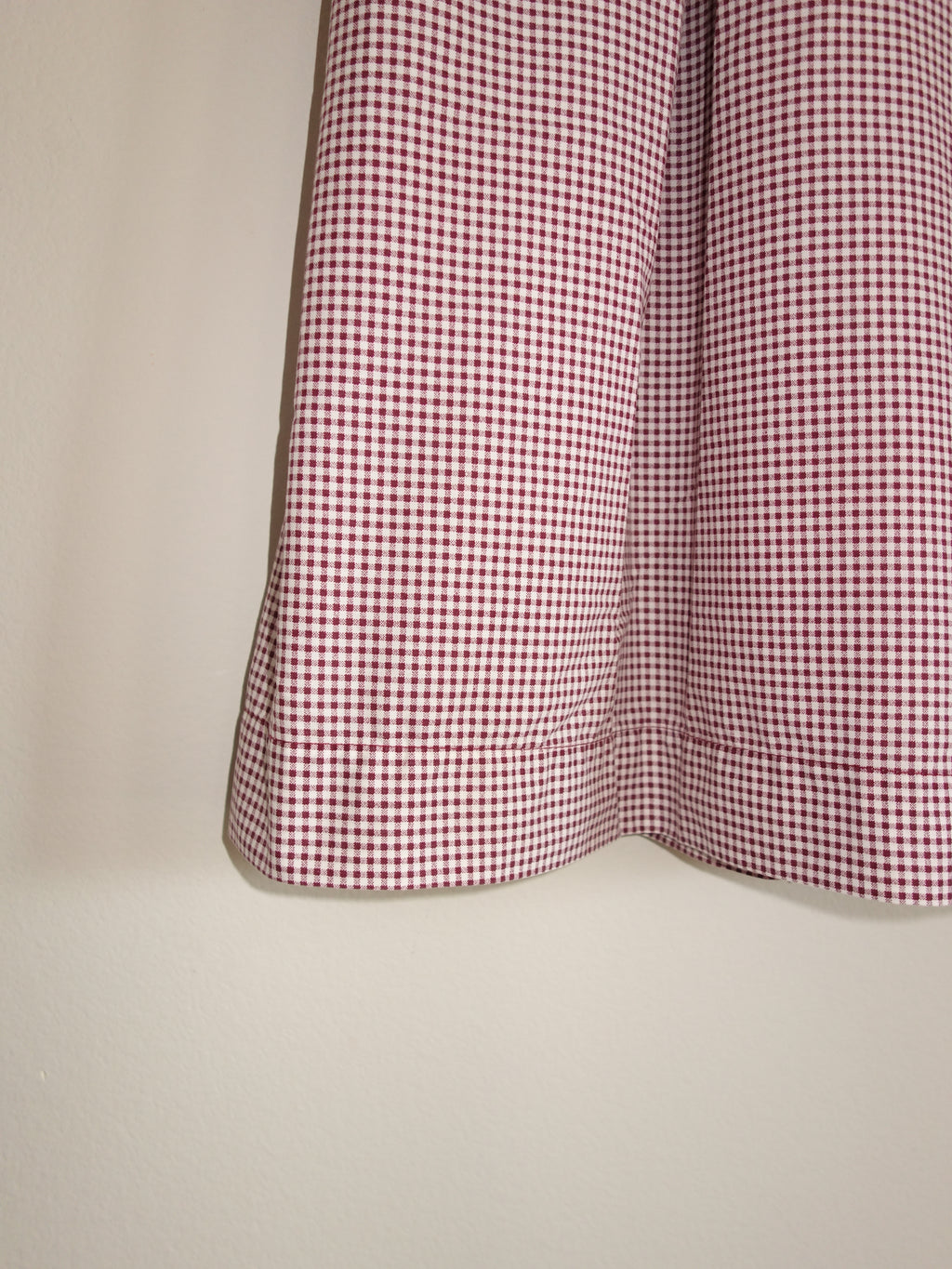 [low-rise] burgundy gingham 𝑝𝑖𝑙𝑙𝑜𝑤 𝑝𝑎𝑛𝑡𝑠