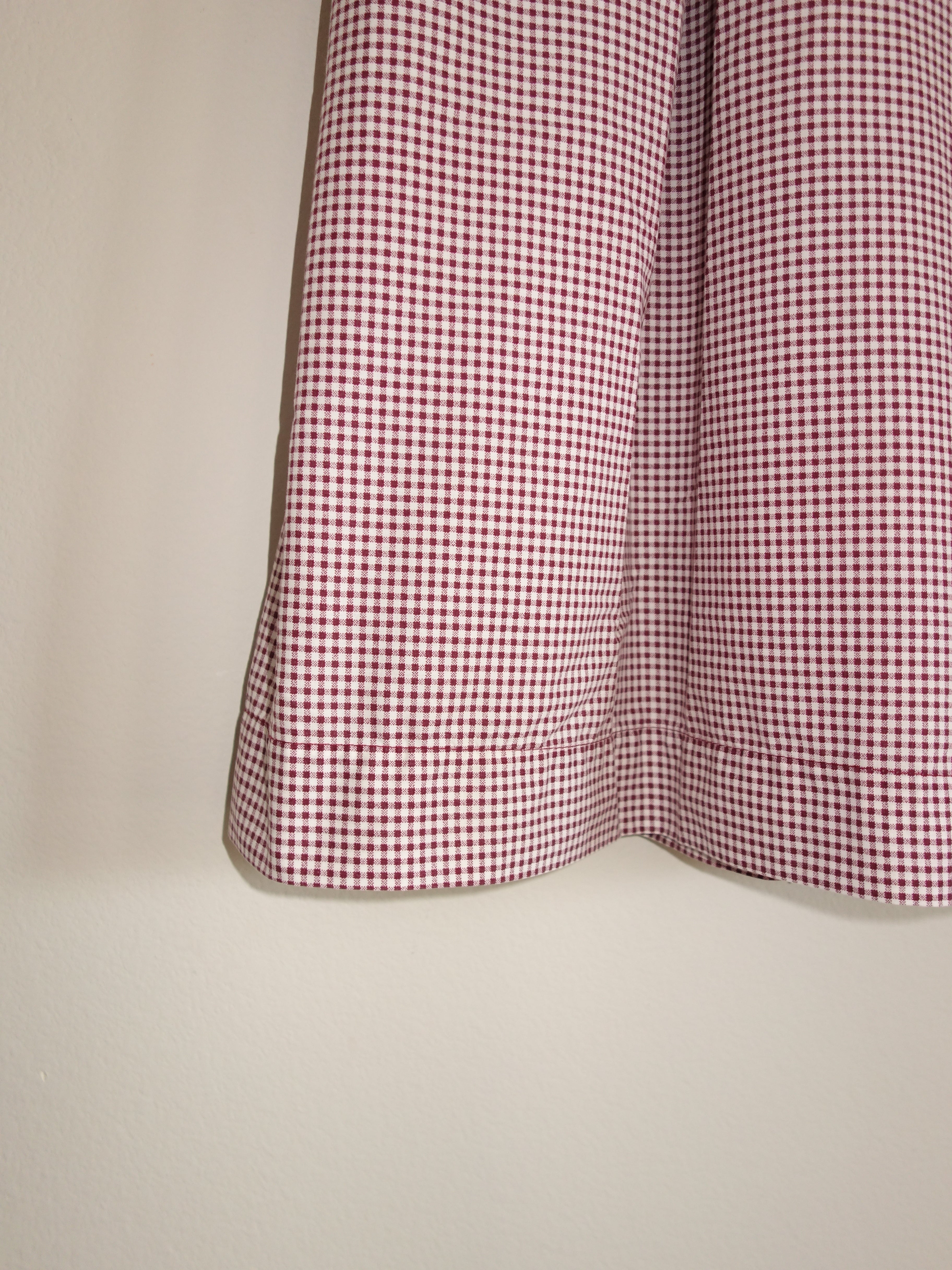 [low-rise] burgundy gingham 𝑝𝑖𝑙𝑙𝑜𝑤 𝑝𝑎𝑛𝑡𝑠