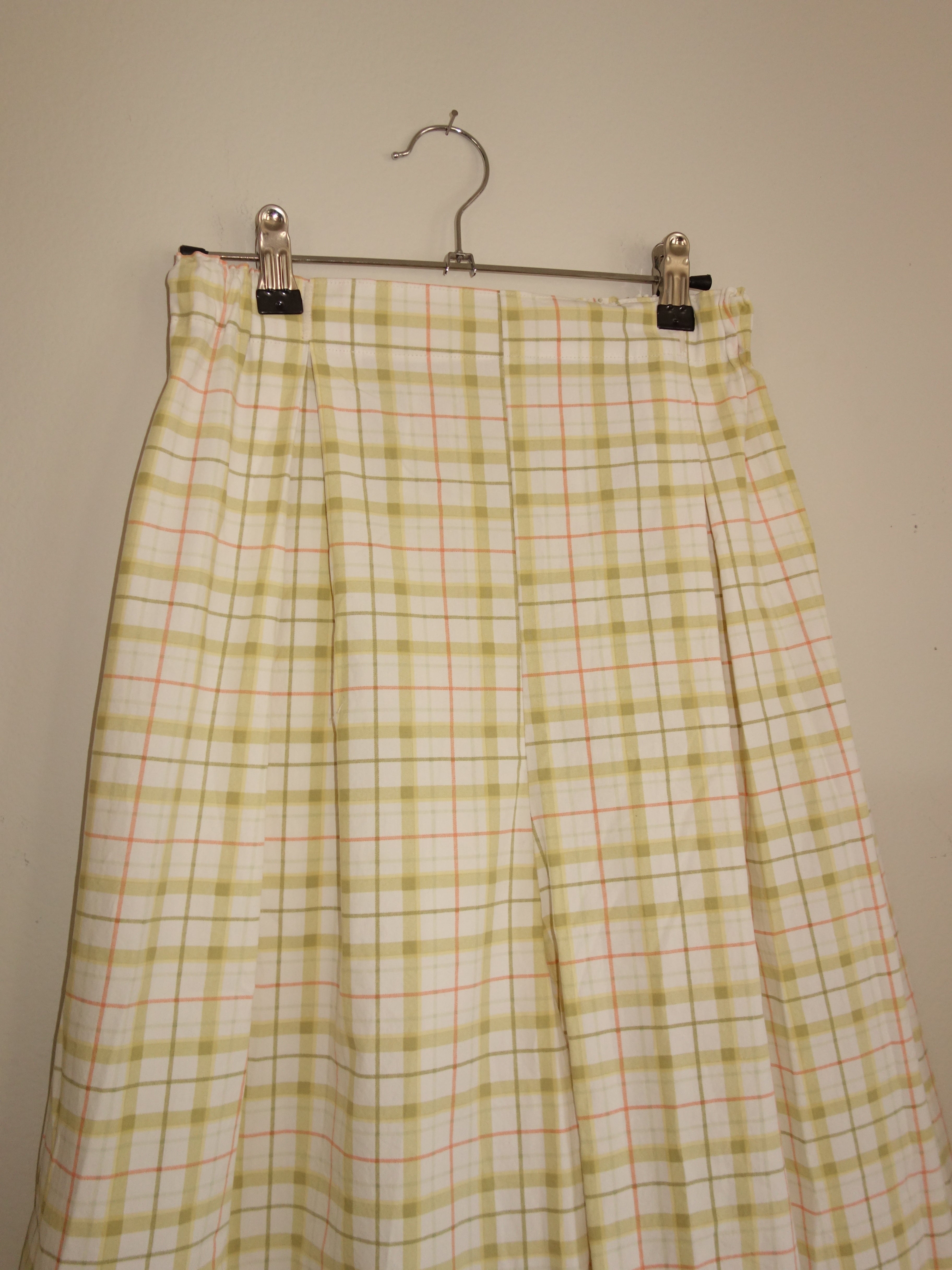 [s/m] green orange plaid 𝑝𝑖𝑙𝑙𝑜𝑤 𝑝𝑎𝑛𝑡𝑠