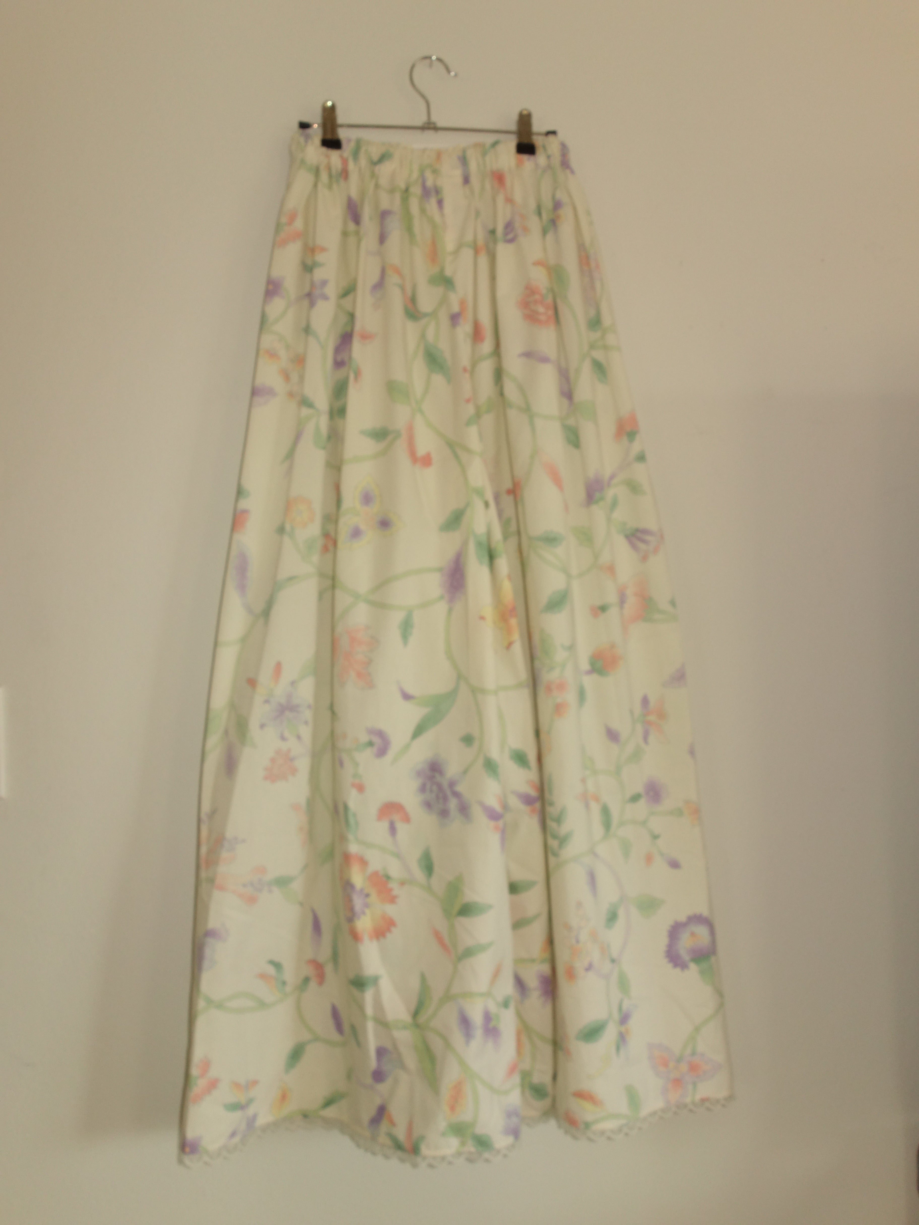 [tall] japanese floral 𝑝𝑖𝑙𝑙𝑜𝑤 𝑝𝑎𝑛𝑡𝑠 w lace trim
