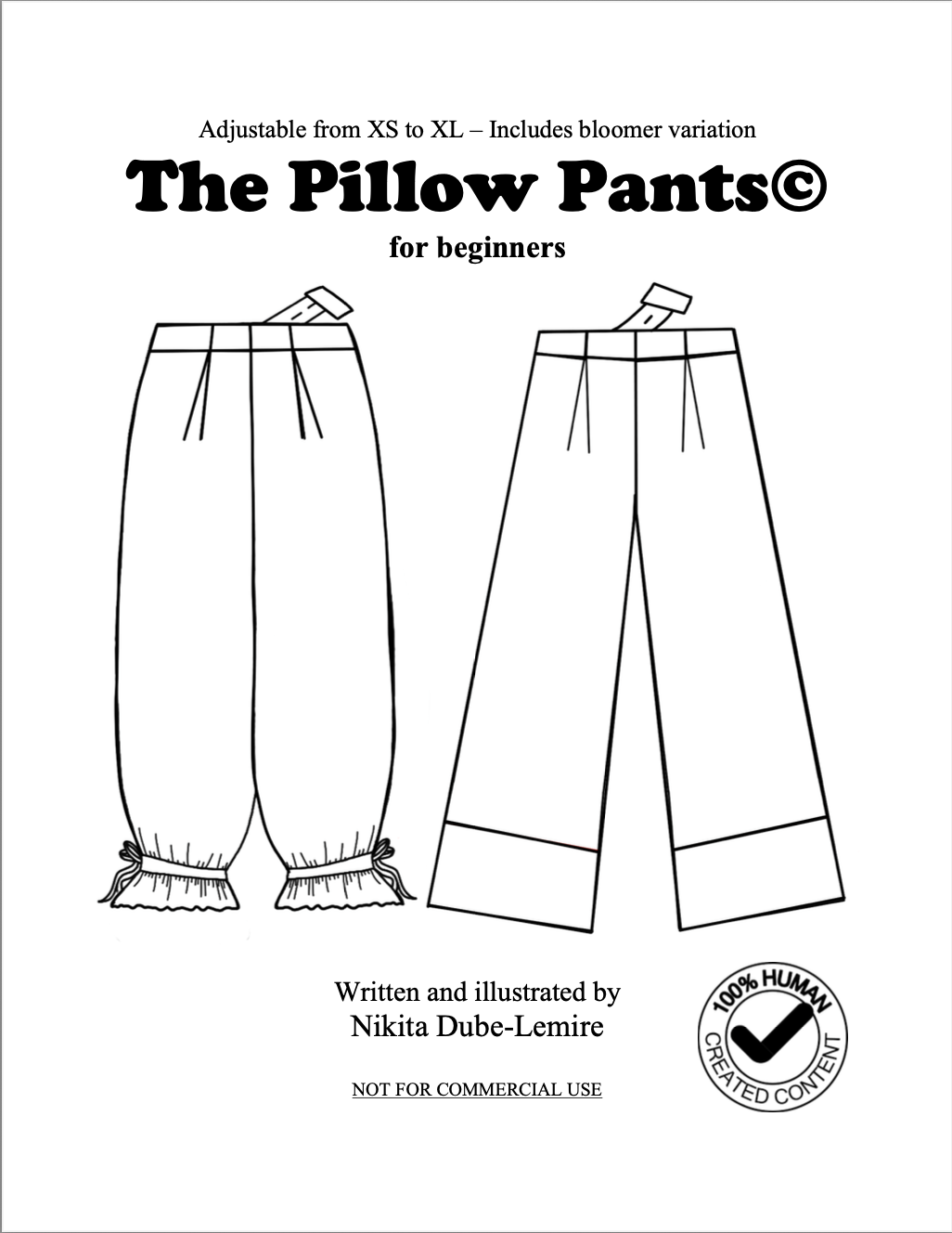 Pillow Pants + Bloomers ☺ Beginner tutorial WITHOUT Serger.